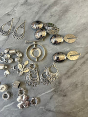 WHOLESALE Metal Jewelry DIY Findings earrings mandala Necklaces Bracelet Making, silver gold clearance sale pendant rhinestone holder