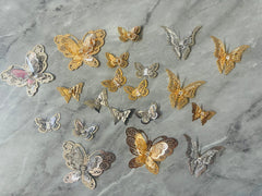 WHOLESALE 3D silver & gold butterfly charm, Pendant charm pendant beads, colorful rhinestone sale charms, silver bracelet beads