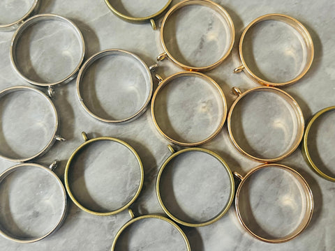 WHOLESALE Huge lot Silver Gold earring wire blanks, wire oval copper hollow circle frames pendant, resin frame blanks