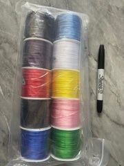 WHOLESALE Set of String Rolls, ombré colorful craft supplies rainbow, macrame weaving thread