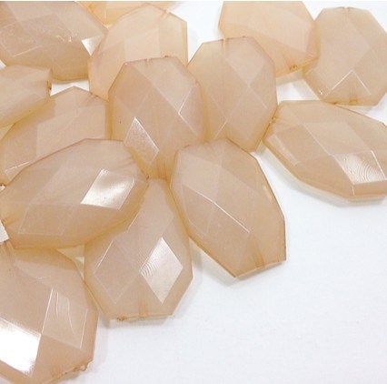 39mm Large champagne faceted beads, acrylic tan beads for jewelry making, champange beads, light brown beads, big brown beads, champagne 