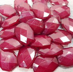 Marsala 35x24mm Large faceted beads - sangria jewelry making and craft supplies - Swoon & Shimmer - 2