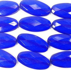 Extra Large slab nugget beads - acrylic royal blue chunky jewels