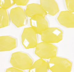 Large "Honey Butter" Beads - 35x24mm slab nugget beads - acrylic jumbo yellow craft supplies - Swoon & Shimmer - 2