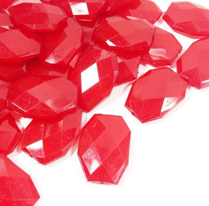 35x24mm Cherry Red Slab Nugget Beads - Beads for Bangle Making or Jewelry Making - Swoon & Shimmer - 1