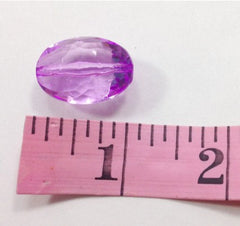 Purple Orchid Large Translucent Beads - 25mm Faceted egg / nugget Bead - FLAT RATE SHIPPING - Swoon & Shimmer - 4