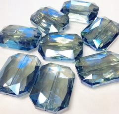 34mm Glass Crystal in dark blue - faceted crystals for jewelry creation, bangle making - Swoon & Shimmer - 3
