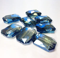 34mm Glass Crystal in dark blue - faceted crystals for jewelry creation, bangle making - Swoon & Shimmer - 1