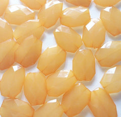 35x24mm Large faceted Orange Creamsicle acrylic beads - chunky jewels for craft supplies