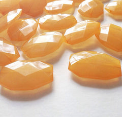 35x24mm Orange Creamsicle Large faceted acrylic nugget beads - Swoon & Shimmer - 4