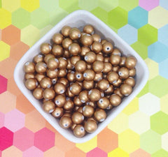 12mm Gold Circular ball Beads - Flat Rate shipping