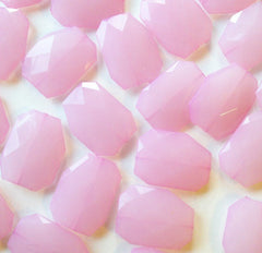 Large Blush Pink faceted beads - acrylic pink beads for jewelry making - 39mm size - Swoon & Shimmer - 2
