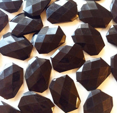 XL Black faceted beads - acrylic beads for jewelry making - 39mm size - Swoon & Shimmer - 5