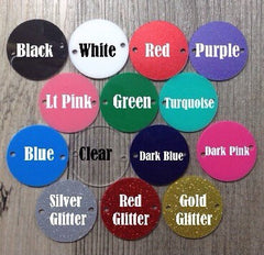 Monogram Disc Beads - 3 Letter Circle Monogram - Pick your Disc Color AND font color! - 1.25 Inch Beads for Bangle Making - Swoon & Shimmer - 5