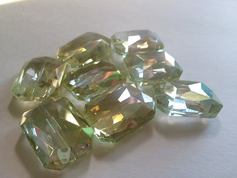 34mm Glass Crystal in Pale yellow- faceted crystals for jewelry creation, bangle making - Swoon & Shimmer - 1