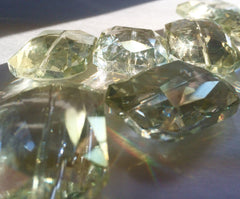 34mm Glass Crystal in Pale yellow- faceted crystals for jewelry creation, bangle making - Swoon & Shimmer - 5