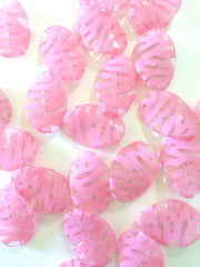 Large SOFT PINK animal print beads - beads for jewelry making - tiger cougar cat stripe - team jewelry - Swoon & Shimmer - 1