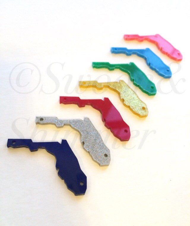 NEW! 1.5 Inch Two Hole Florida Blanks in 7 colors - ideal for wire bangle bracelets and jewelry making! - Swoon & Shimmer - 1