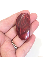 Large RED Gem Stone Beads - Acrylic Beads that look like stained glass for Jewelry Making-Necklaces, Bracelets, or Earrings! 45x25mm Stones - Swoon & Shimmer - 2