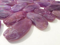 Large Purple Gem Stone Beads - Amethyst Acrylic Beads that look like stained glass for Jewelry Making-Necklaces, Bracelets, Earrings! 45mm - Swoon & Shimmer - 4