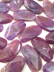 Large Purple Gem Stone Beads - Amethyst Acrylic Beads that look like stained glass for Jewelry Making-Necklaces, Bracelets, Earrings! 45mm - Swoon & Shimmer - 3