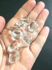 Bow Tie Beads 12x12mm clear Bead - FLAT RATE SHIPPING - Translucent Jewelry Making - Gold or Silver Wire Bangles