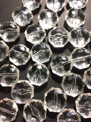Clear Large Translucent Beads - Faceted Octagon Bead - 26mm - Bangle Necklace Earring Jewelry Making Beads - Swoon & Shimmer - 4