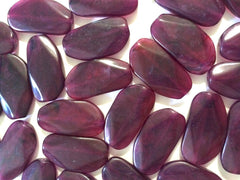 Large EGGPLANT purple Gem Stone Beads - Acrylic Beads that look like stained glass for Jewelry Making-Necklaces, Bracelets, or Earrings 45MM