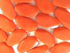 Large ORANGE PEEL Gem stone Beads - Acrylic Beads look like stained glass for Jewelry Making-Necklaces, Bracelets, or Earrings! 45x25mm Stone - Swoon & Shimmer - 1