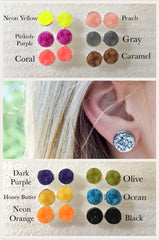 Druzy earring Kit, druzy earring kit, jewelry making kit, earring set, diy kit, diy jewelry, druzy earring studs, 12mm Druzy, cabochon flat