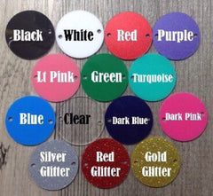 Monogram Disc Beads - 3 Letter Circle Monogram - Pick your Disc Color AND font color! - 1.25 Inch Beads for Bangle Making - Swoon & Shimmer - 3