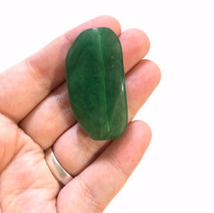 Large JALEPENO GREEN Gem stone Beads - Acrylic Beads look like stained glass for Jewelry Making-Necklaces, Bracelets, or Earrings! 45x25mm Stone - Swoon & Shimmer - 4