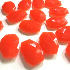 35x24mm Orange Slab Nugget Beads - Beads for Bangle Making or Jewelry Making - Swoon & Shimmer - 2